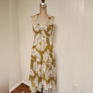 Beautiful halter silk chiffon dress